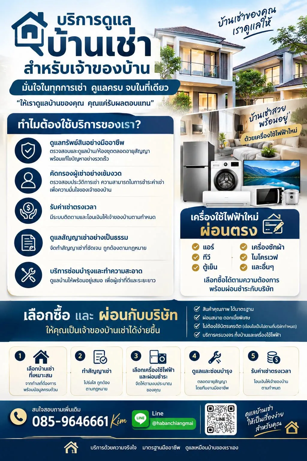 บริการดูแลบ้านเช่า สำหรับเจ้าของบ้าน